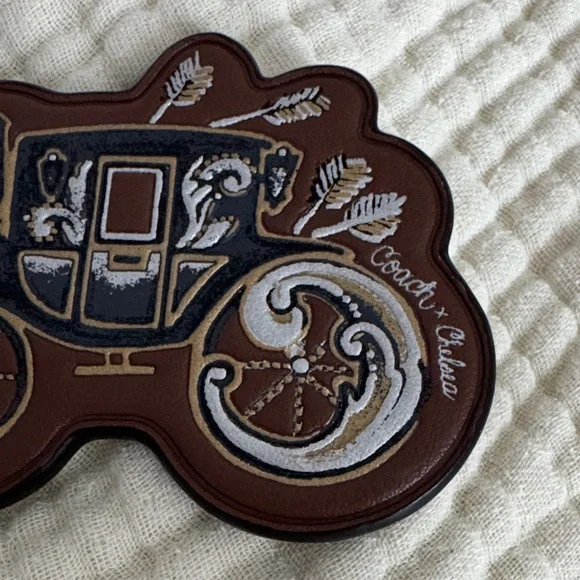 Coach Chelsea Champlain Skeleton Horse Brown Carriage Keychain - Picture 3 of 7